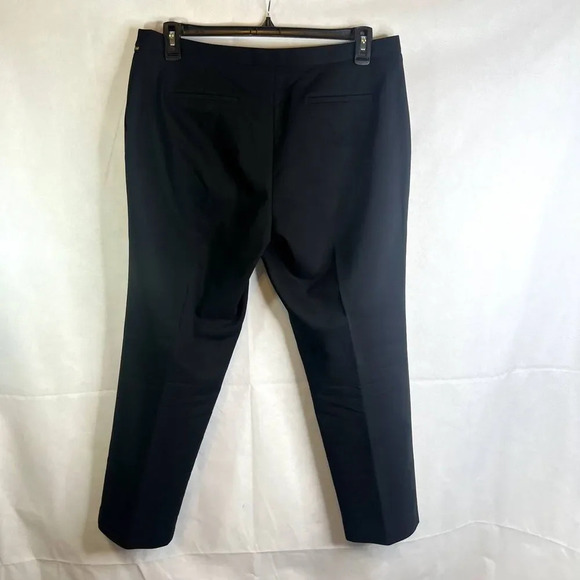 Calvin Klein Black Straight Leg Trouser with Zipper Detail Plus Size 14 - Picture 2 of 10